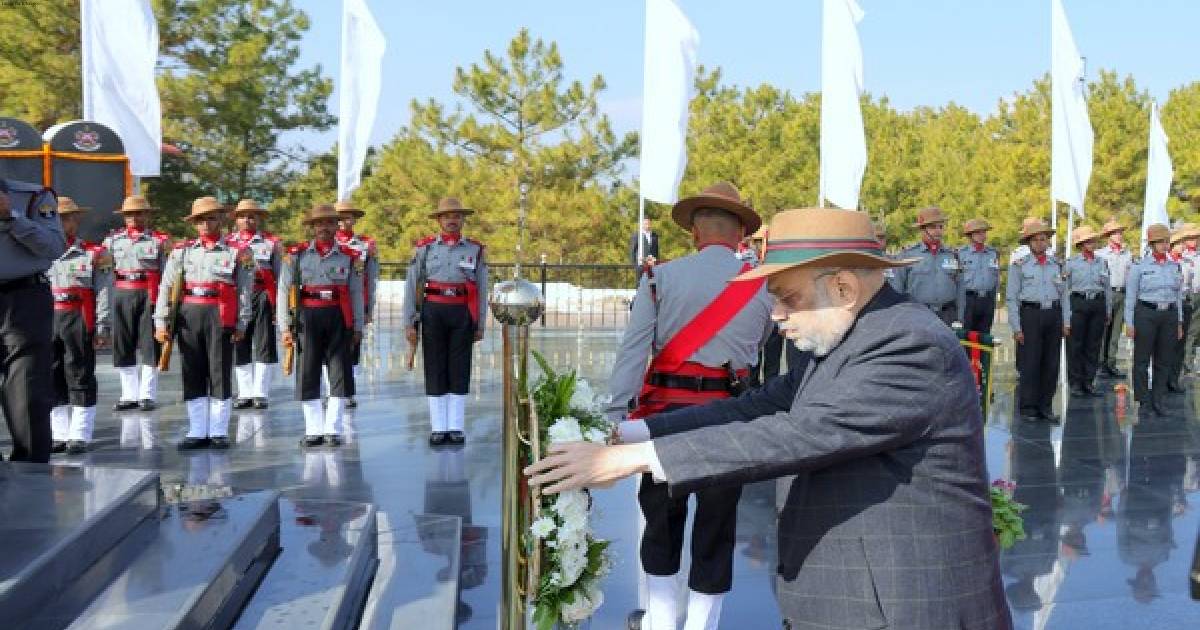 Meghalaya: Amit Shah lays wreath at Shillong war memorial